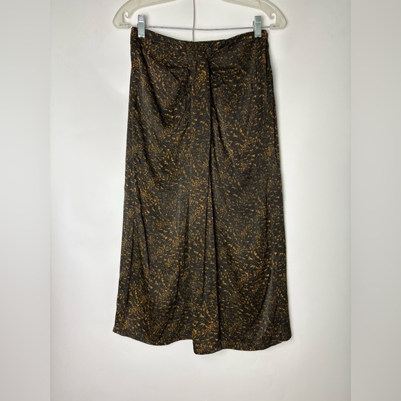 & Other Stories Graphic Animal Print Draped Midi Skirt in Black - Picture 4 of 9